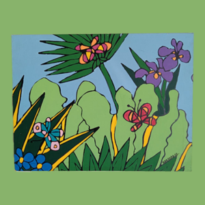 Butterflies - 20x24 inches _by Barbara - Acrylic on canvas. Unframed