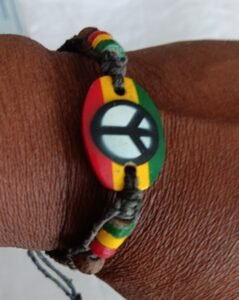 Peace and love 2, hand made bracelet