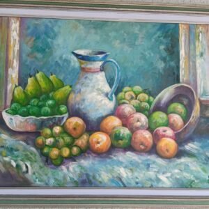 The table 24x36 inches by Ghandhi, oil on canvas