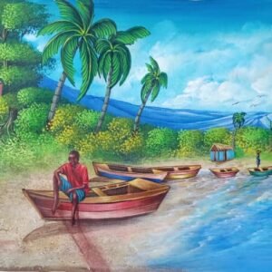 COUNTRY SIDE 14x24inches, ACRYLIC ON CANVAS BY Dukenson Pierre