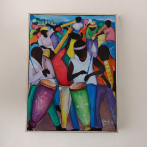 Rara - 18x24 inches by Ghandhi, acrylic on canvas. framed