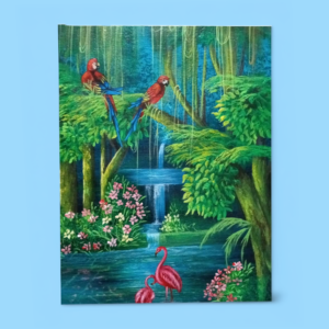 Peaceful place - 16x22inches, by Dukenson Pierre, acrylic on canvas,
