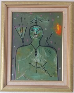 Tree life 12x16 , oil on canvas,by Stivenson Magloire, framed