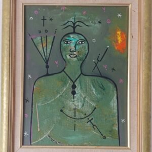 Tree life 12x16 , oil on canvas,by Stivenson Magloire, framed