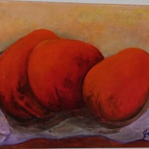 Mangoes table 12x16 x 1 inches , by Ghandhi,  oil on canvas