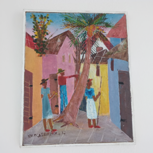 The village 12"x16, Nicolas Dreux, oil on canvas ,Artist died