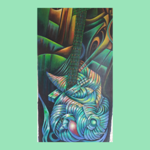 Peace and Love 24x50" by Dandine Murat, acrylic on Canvas, unframed