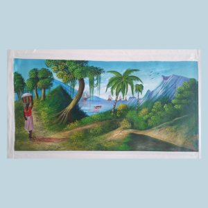 The view 14x26 ". By Dukenson Pierre, acrylic on canvas, unframed