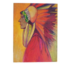 Indian Taino 18x24inches by TESSA, ACRYLIC  ON canvas