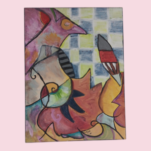 The Table 1 18x24inches ,by Tymo Lazarre, oil on canvas box
