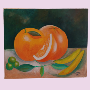 The oranges 20x24" by Valery. St Vil ,acrylic on canvas, unframed.