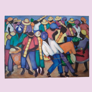 Rara 22x30" by Ghandhi acrylic  on canvas,  450.00,$