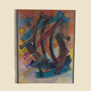 Santa Maria 30 x40 " by Johnny  Jean, acrylic on canvas, unframed