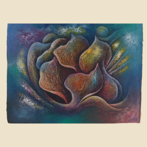 The Couple's Mermaid 36x48 "by Jean Leon Felix, acrylic on canvas, unframed